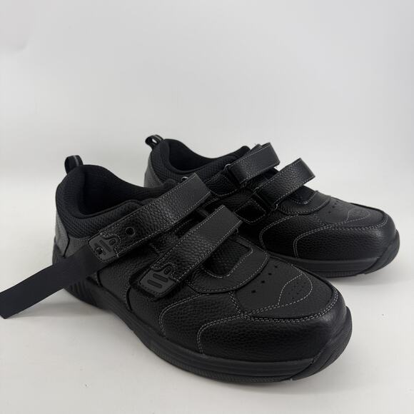 Orthofeet Alamo Shoes Mens Size 10.5 Black Leather Orthopedic Comfort Sneakers main image 5